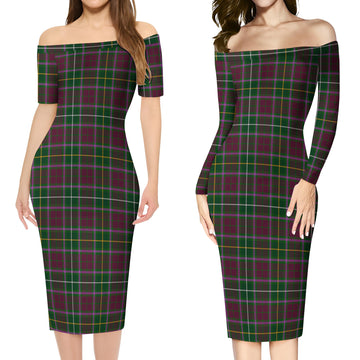 Crosbie Tartan Off Shoulder Lady Dress