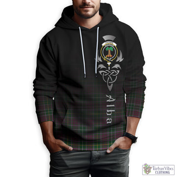 Crosbie Tartan Hoodie Featuring Alba Gu Brath Family Crest Celtic Inspired