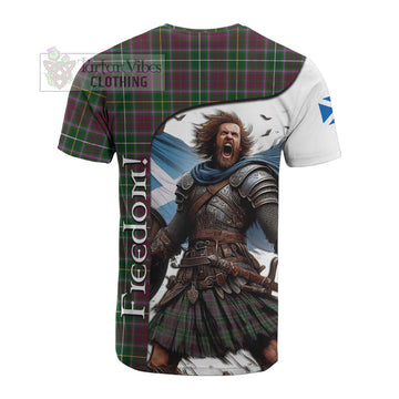 Crosbie Crest Tartan Cotton T-shirt Inspired by the Freedom of Scottish Warrior