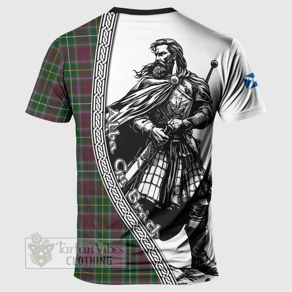 Tartan Vibes Clothing Crosbie Tartan Clan Crest T-Shirt with Highlander Warrior Celtic Style