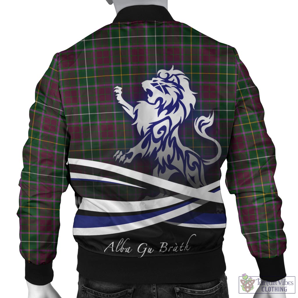 Tartan Vibes Clothing Crosbie Tartan Bomber Jacket with Alba Gu Brath Regal Lion Emblem