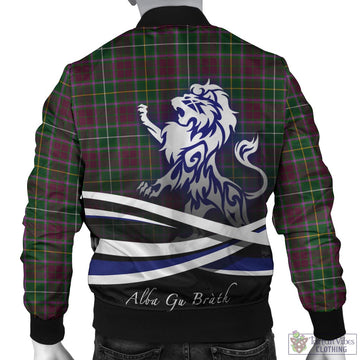 Crosbie Tartan Bomber Jacket with Alba Gu Brath Regal Lion Emblem