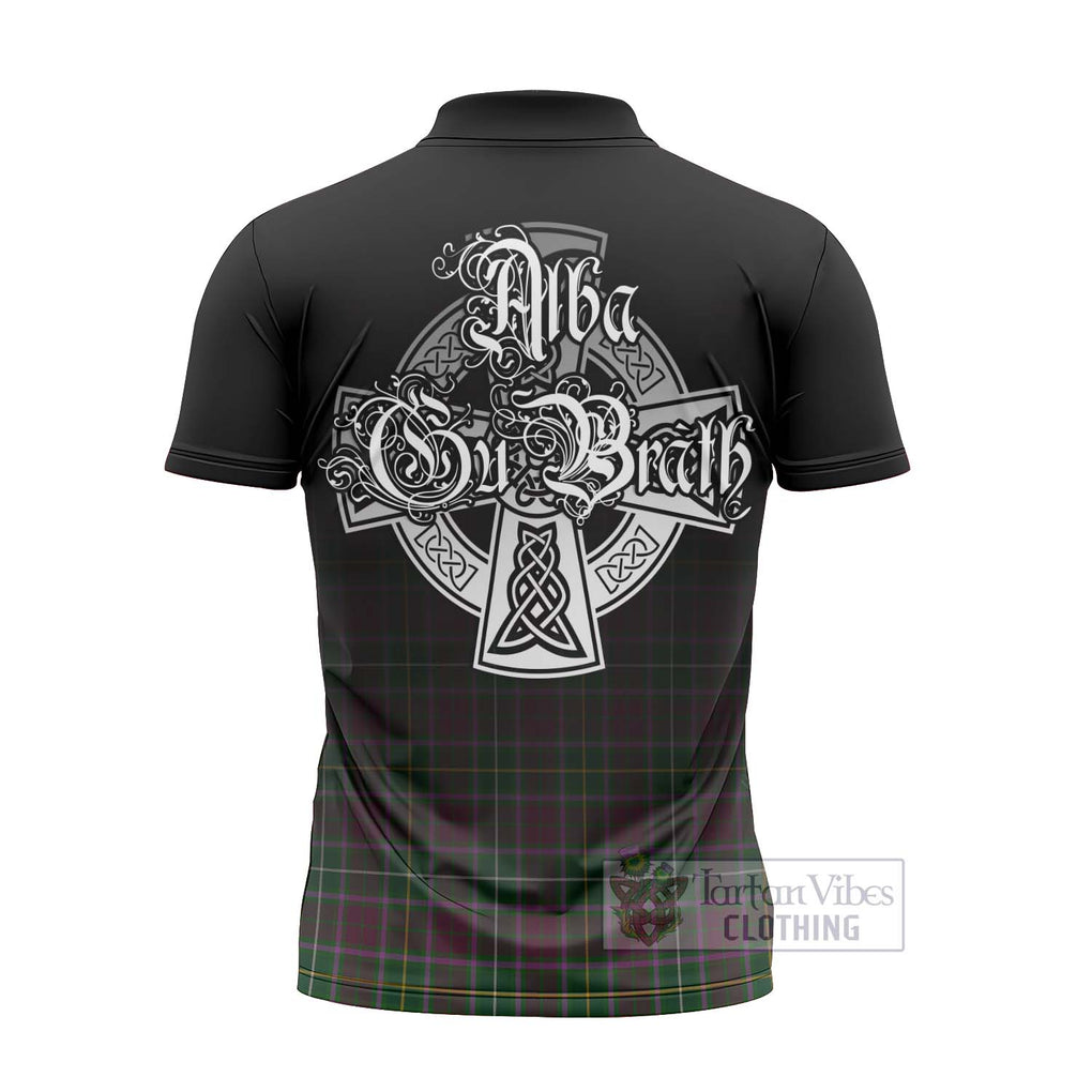 Tartan Vibes Clothing Crosbie Tartan Zipper Polo Shirt Featuring Alba Gu Brath Family Crest Celtic Inspired