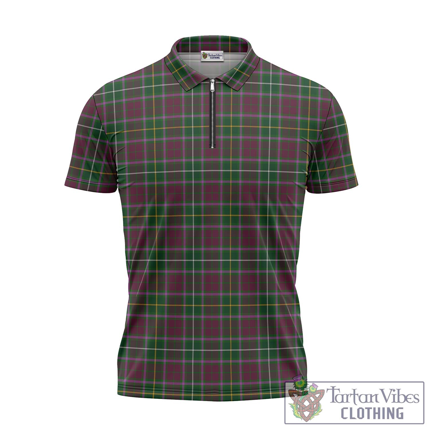 Tartan Vibes Clothing Crosbie Tartan Zipper Polo Shirt