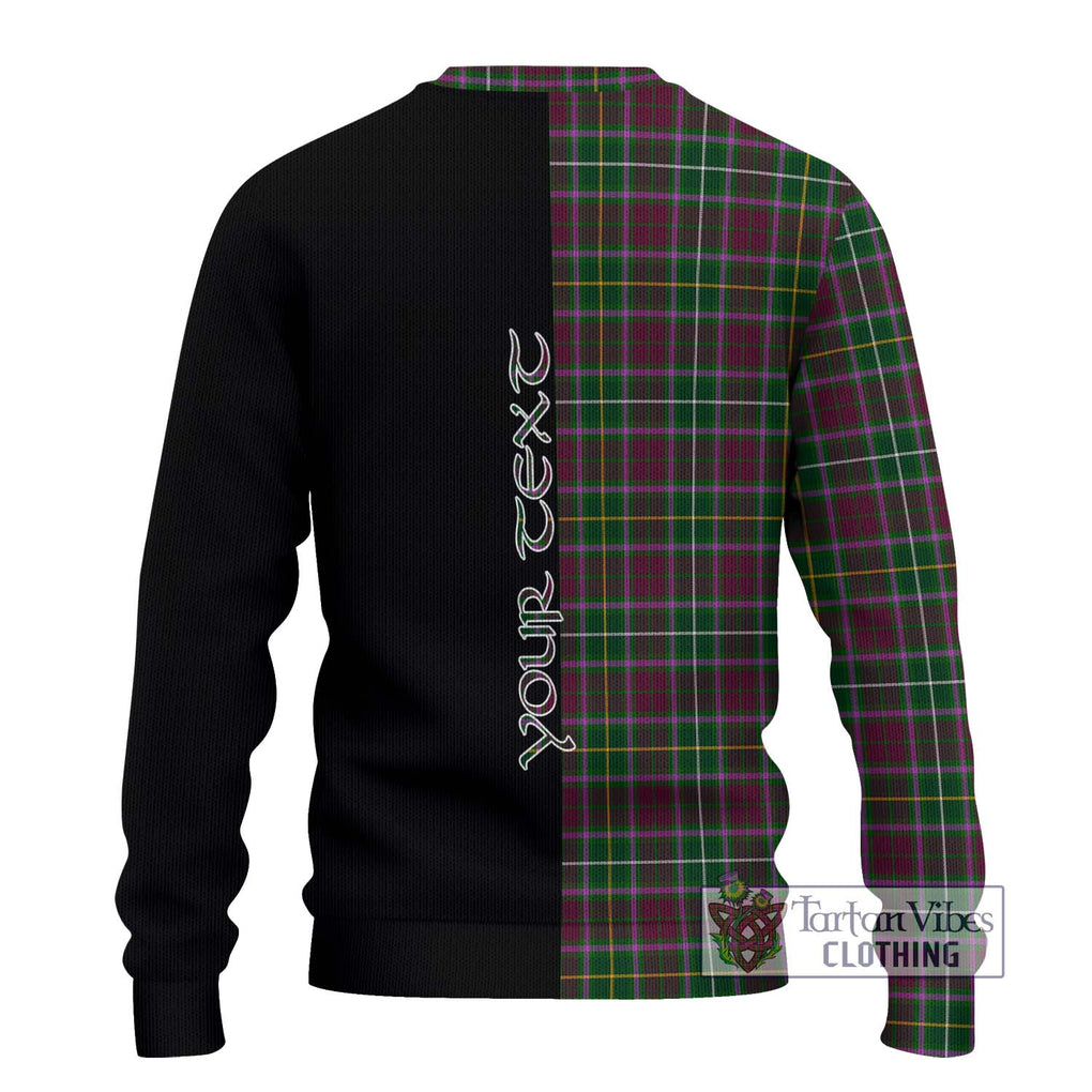 Crosbie Tartan Knitted Sweater with Family Crest and Half Of Me Style - Tartanvibesclothing Shop