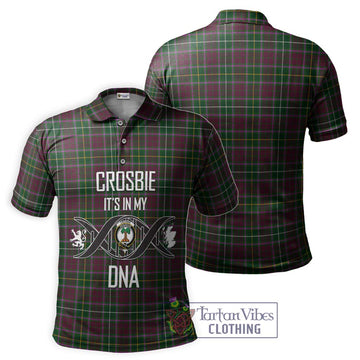 Crosbie Tartan Polo Shirt with Family Crest DNA In Me Style