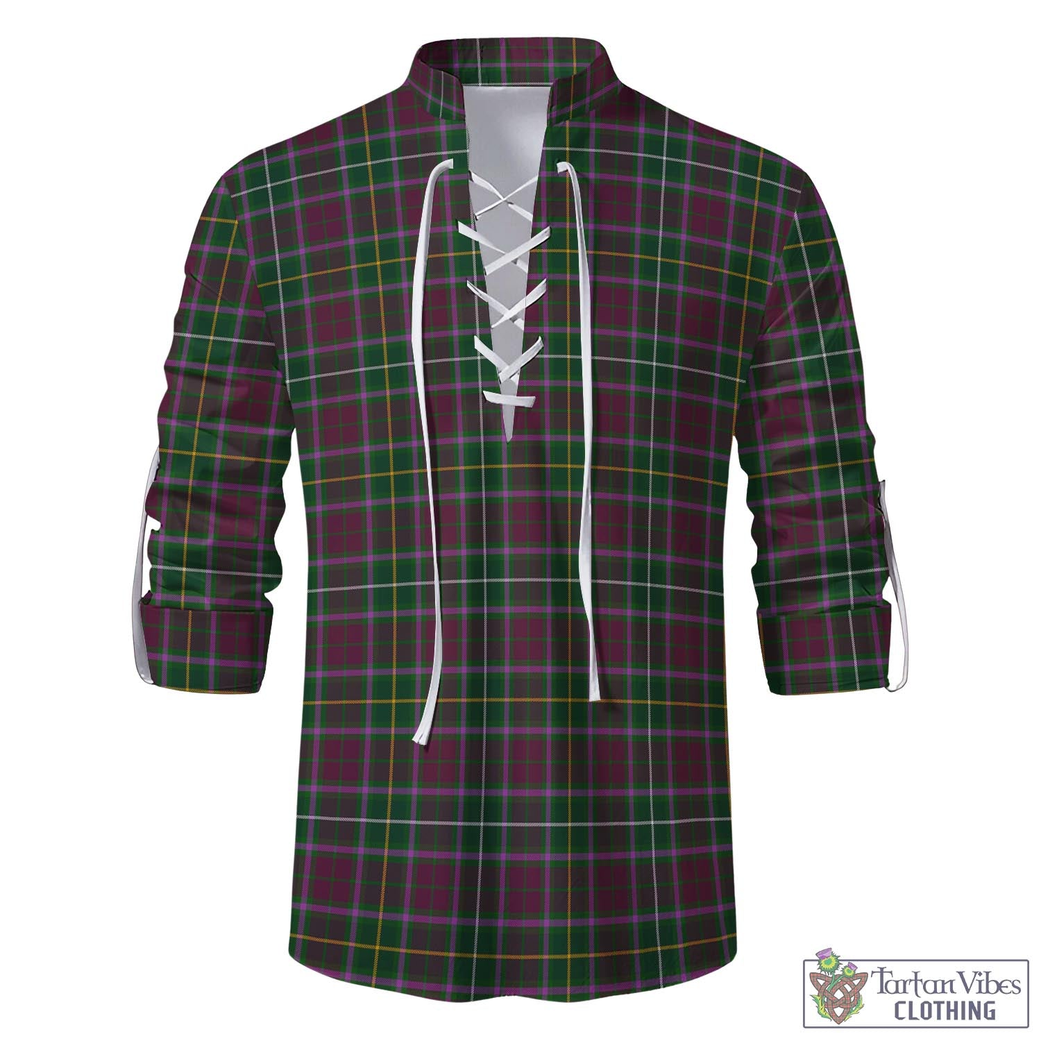 Tartan Vibes Clothing Crosbie Tartan Men's Scottish Traditional Jacobite Ghillie Kilt Shirt