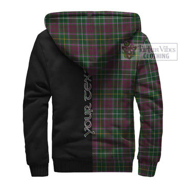 Crosbie Tartan Sherpa Hoodie with Family Crest and Half Of Me Style