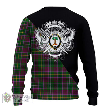 Crosbie Tartan Ugly Sweater with Family Crest and Military Logo Style