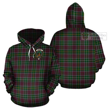 Crosbie Tartan Cotton Hoodie with Family Crest