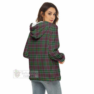 Crosbie Tartan Women's Borg  Half Zip Fleece Hoodie