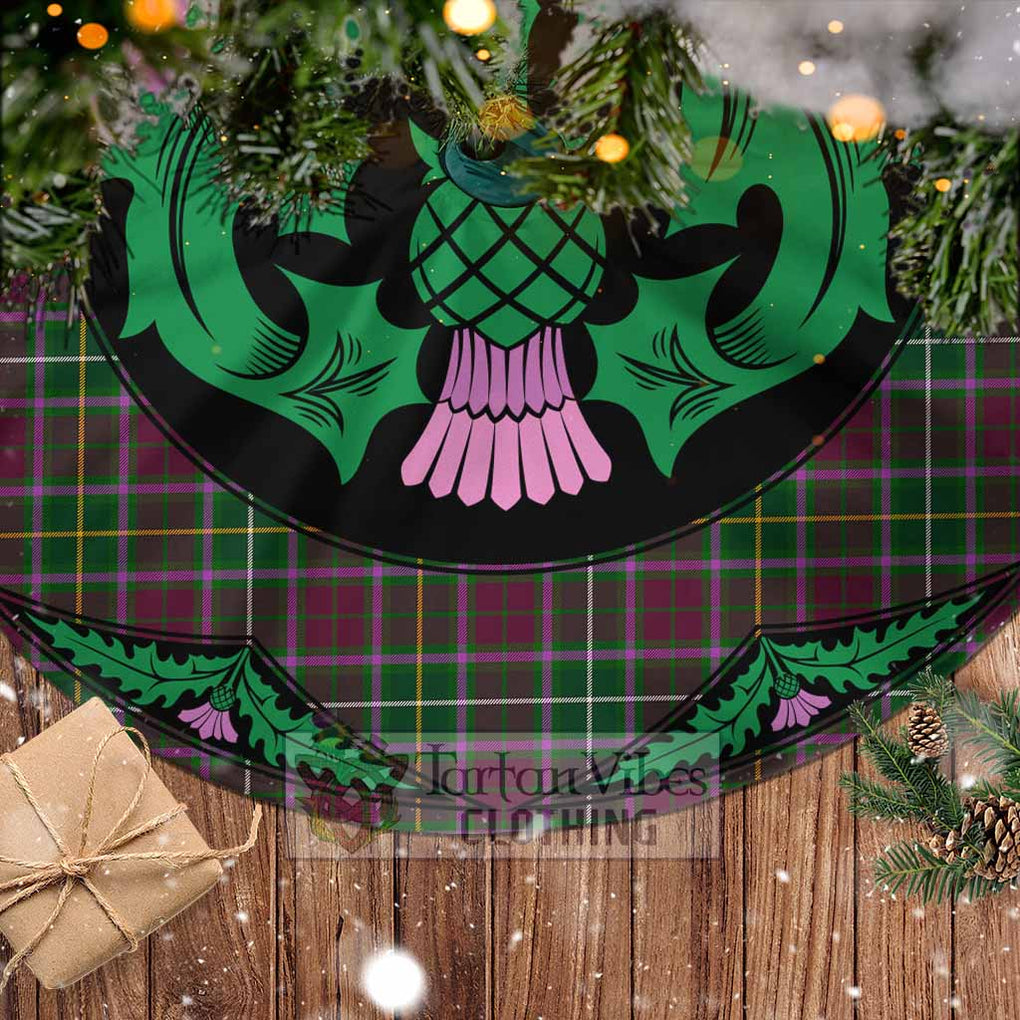 Tartan Vibes Clothing Crosbie Tartan Christmas Tree Skirt Scottish Thistle Style