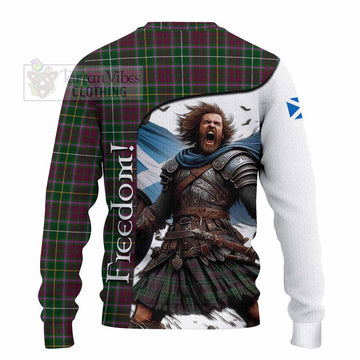 Crosbie Crest Tartan Knitted Sweater Inspired by the Freedom of Scottish Warrior