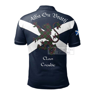 Crosbie Tartan Lion Rampant Polo Shirt Proudly Display Your Heritage with Alba Gu Brath and Clan Name