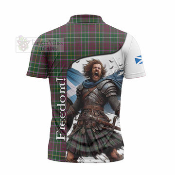 Crosbie Crest Tartan Zipper Polo Shirt Inspired by the Freedom of Scottish Warrior