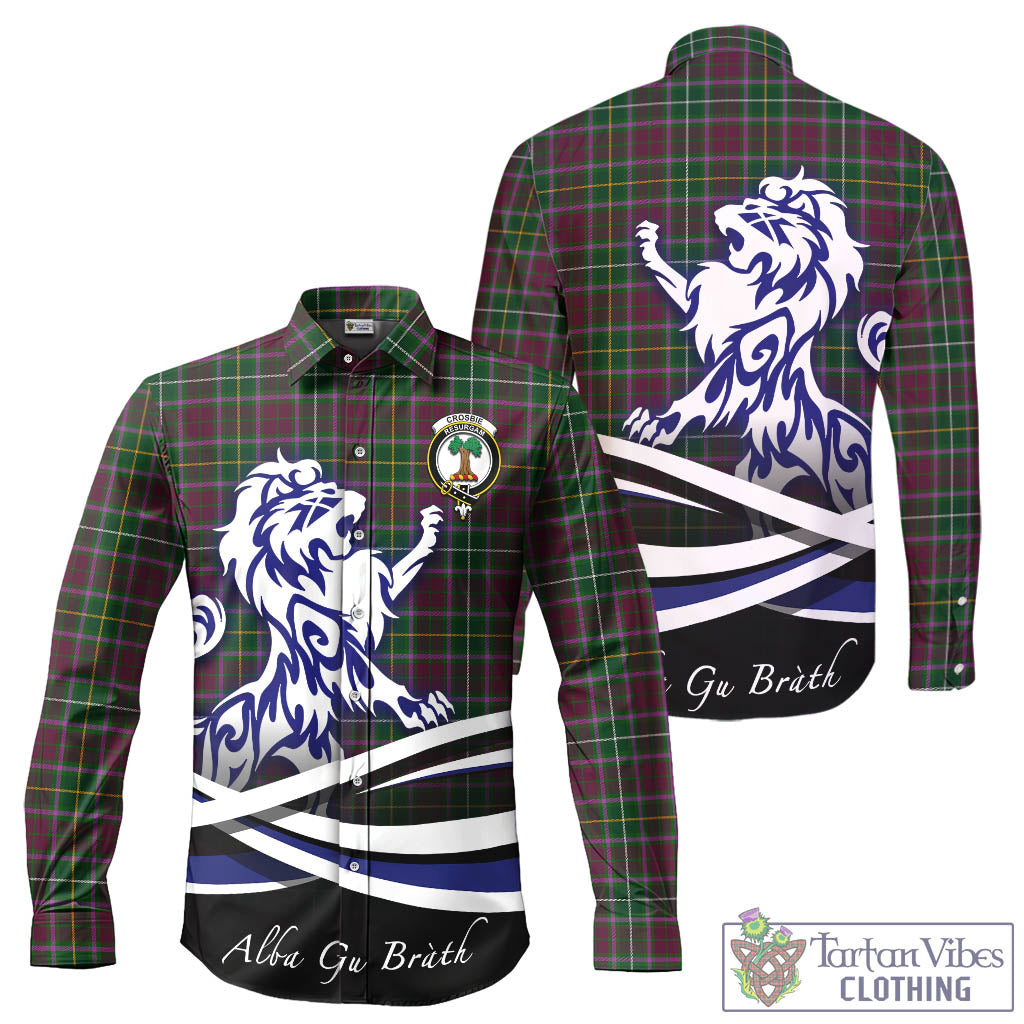 crosbie-tartan-long-sleeve-button-up-shirt-with-alba-gu-brath-regal-lion-emblem