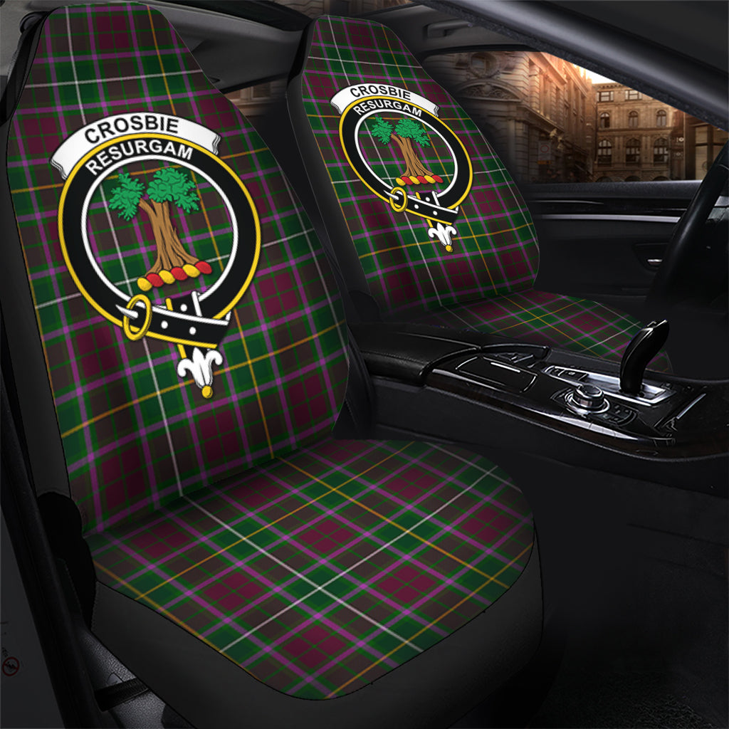 Crosbie Tartan Car Seat Cover with Family Crest - Tartanvibesclothing