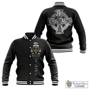 Crosbie Tartan Baseball Jacket Featuring Alba Gu Brath Family Crest Celtic Inspired