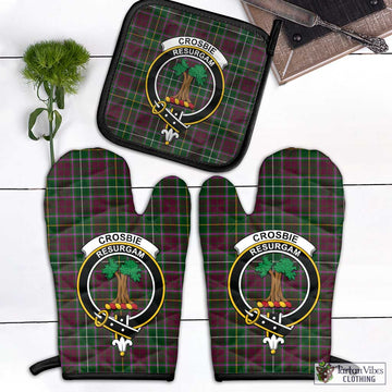 Crosbie Tartan Combo Oven Mitt & Pot-Holder with Family Crest