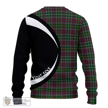 Crosbie Tartan Knitted Sweater with Family Crest Circle Style