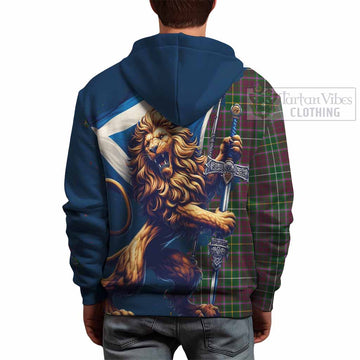 Crosbie Tartan Family Crest Hoodie with Scottish Majestic Lion