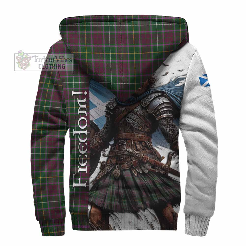 Tartan Vibes Clothing Crosbie Crest Tartan Sherpa Hoodie Inspired by the Freedom of Scottish Warrior