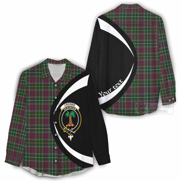 Crosbie Tartan Women's Casual Shirt with Family Crest Circle Style