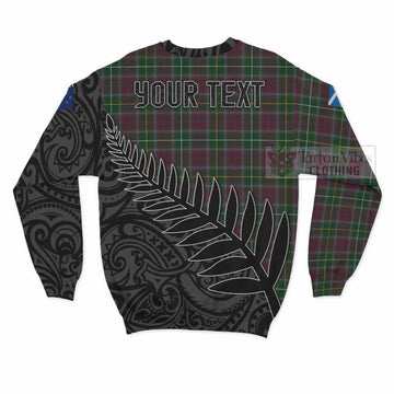 Crosbie Crest Tartan Sweatshirt with New Zealand Silver Fern Half Style