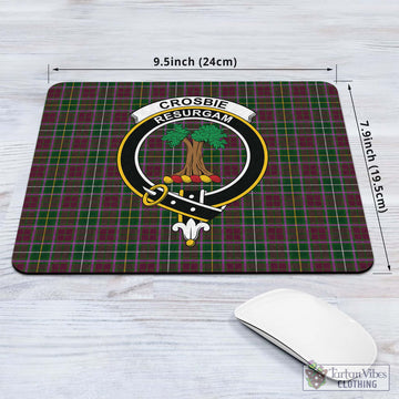 Crosbie Tartan Mouse Pad with Family Crest