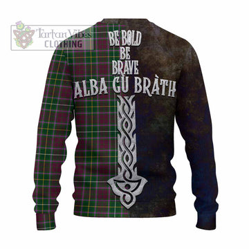 Crosbie Tartan Family Crest Knitted Sweater Alba Gu Brath Be Brave Lion Ancient Style - Tartan Vibes Clothing