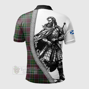 Crosbie Tartan Clan Crest Polo Shirt with Highlander Warrior Celtic Style