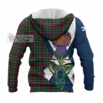 Crosbie Tartan Family Crest Knitted Hoodie Scottish Thistle Celtic Inspired - Tartan Vibes Clothing
