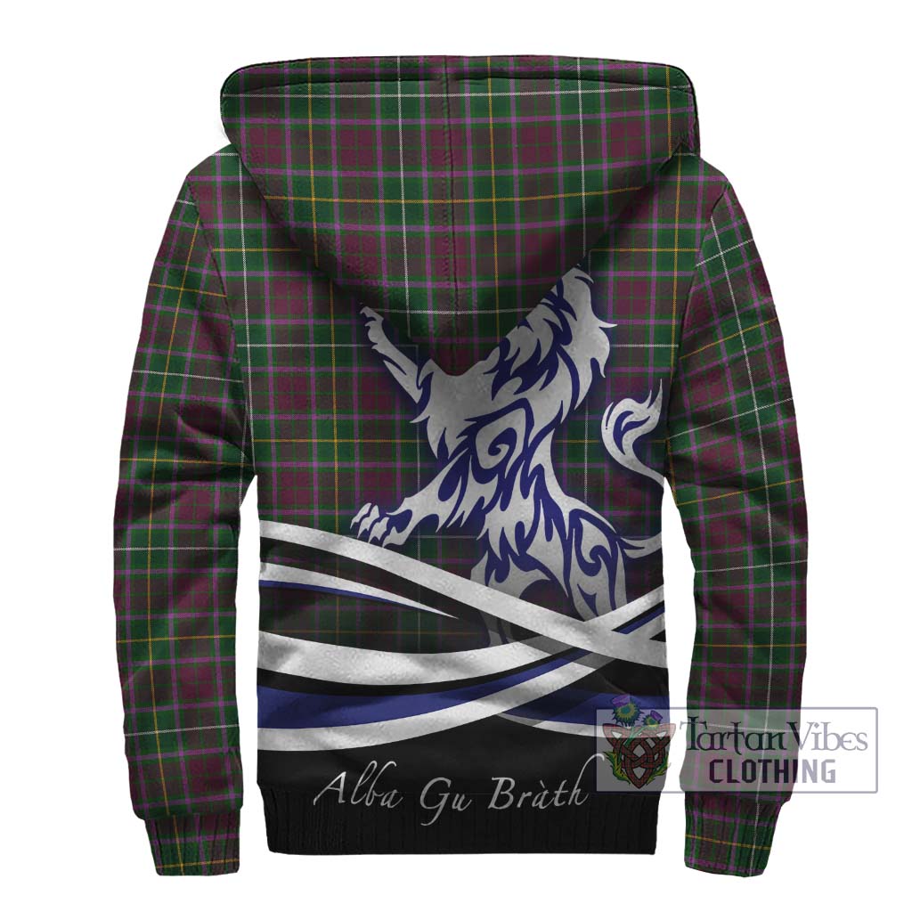 Tartan Vibes Clothing Crosbie Tartan Sherpa Hoodie with Alba Gu Brath Regal Lion Emblem