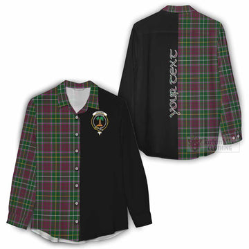 Crosbie Tartan Women's Casual Shirt with Family Crest and Half Of Me Style