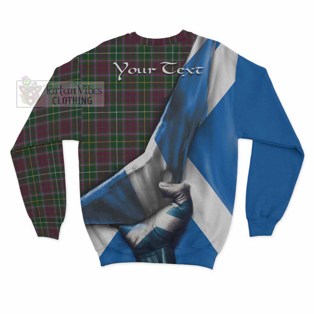 Tartan Vibes Clothing Crosbie Tartan Sweatshirt with Family Crest Scotland Patriotic Style