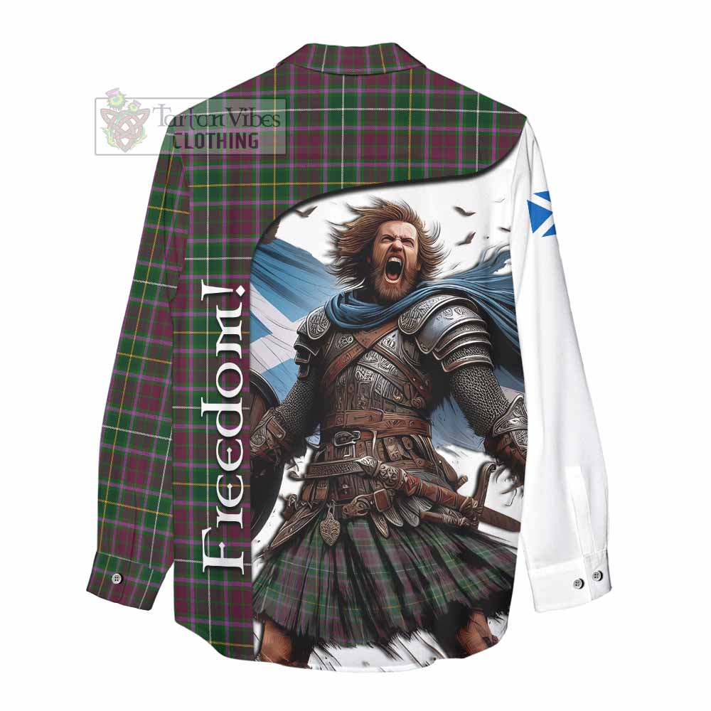 Tartan Vibes Clothing Crosbie Crest Tartan Women's Casual Shirt Inspired by the Freedom of Scottish Warrior