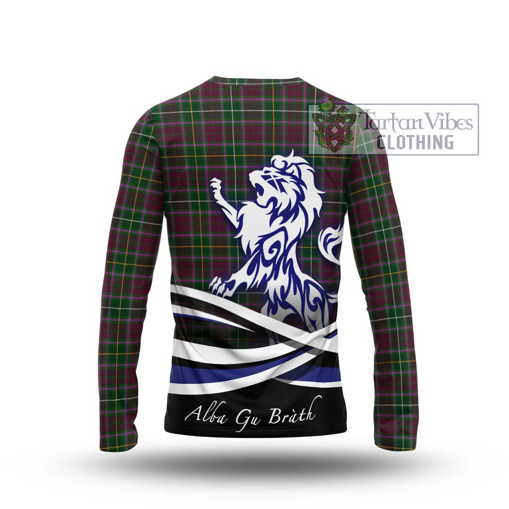 Tartan Vibes Clothing Crosbie Tartan Long Sleeve T-Shirt with Alba Gu Brath Regal Lion Emblem