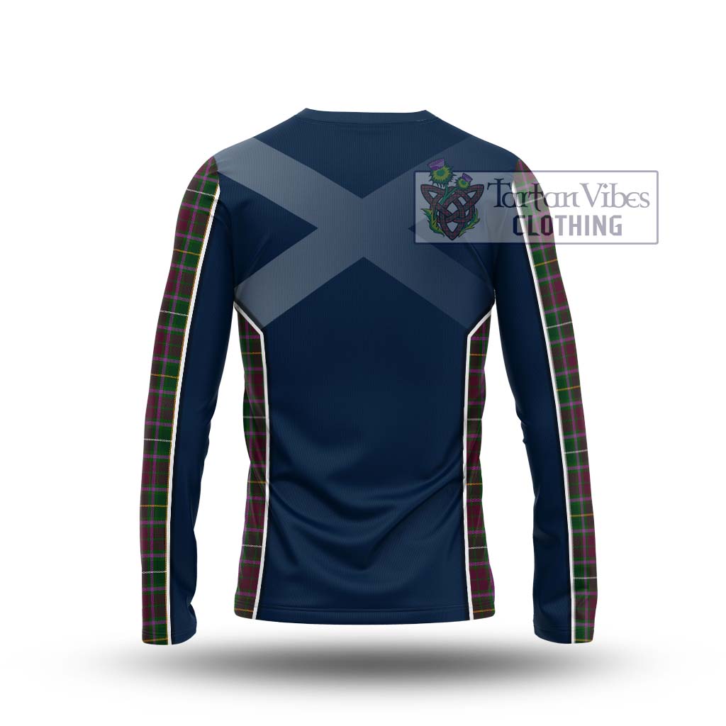 Tartan Vibes Clothing Crosbie Tartan Long Sleeve T-Shirt with Family Crest and Lion Rampant Vibes Sport Style