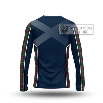 Crosbie Tartan Long Sleeve T-Shirt with Family Crest and Lion Rampant Vibes Sport Style