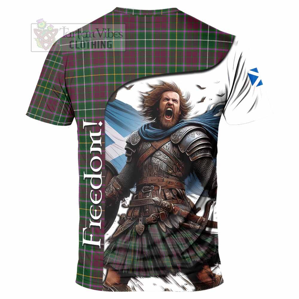 Crosbie Crest Tartan T-Shirt Inspired by the Freedom of Scottish Warrior