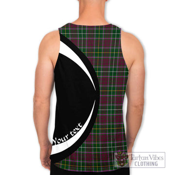 Crosbie Tartan Men's Tank Top with Family Crest Circle Style