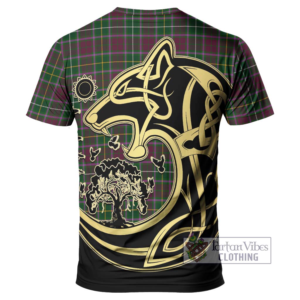 Tartan Vibes Clothing Crosbie Tartan T-Shirt with Family Crest Celtic Wolf Style