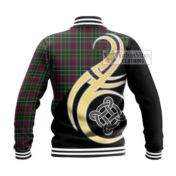 Crosbie Tartan Baseball Jacket with Family Crest and Celtic Symbol Style