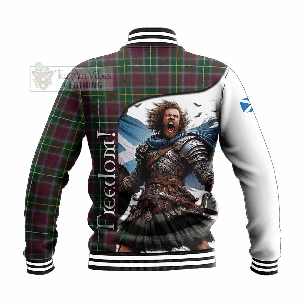 Tartan Vibes Clothing Crosbie Crest Tartan Baseball Jacket Inspired by the Freedom of Scottish Warrior