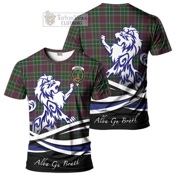 Crosbie Tartan Cotton T-shirt with Alba Gu Brath Regal Lion Emblem