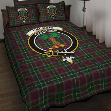 Crosbie Tartan Quilt Bed Set with Family Crest