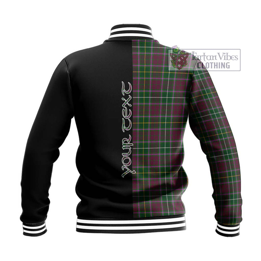 Crosbie Tartan Baseball Jacket with Family Crest and Half Of Me Style - Tartanvibesclothing Shop