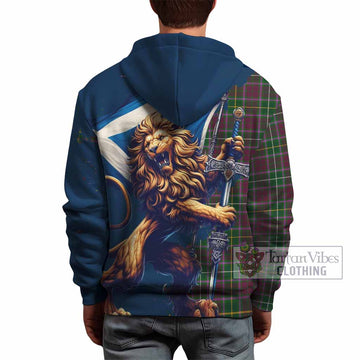 Crosbie Tartan Family Crest Hoodie with Scottish Majestic Lion