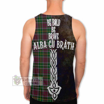 Crosbie Tartan Family Crest Men's Tank Top Alba Gu Brath Be Brave Lion Ancient Style - Tartan Vibes Clothing
