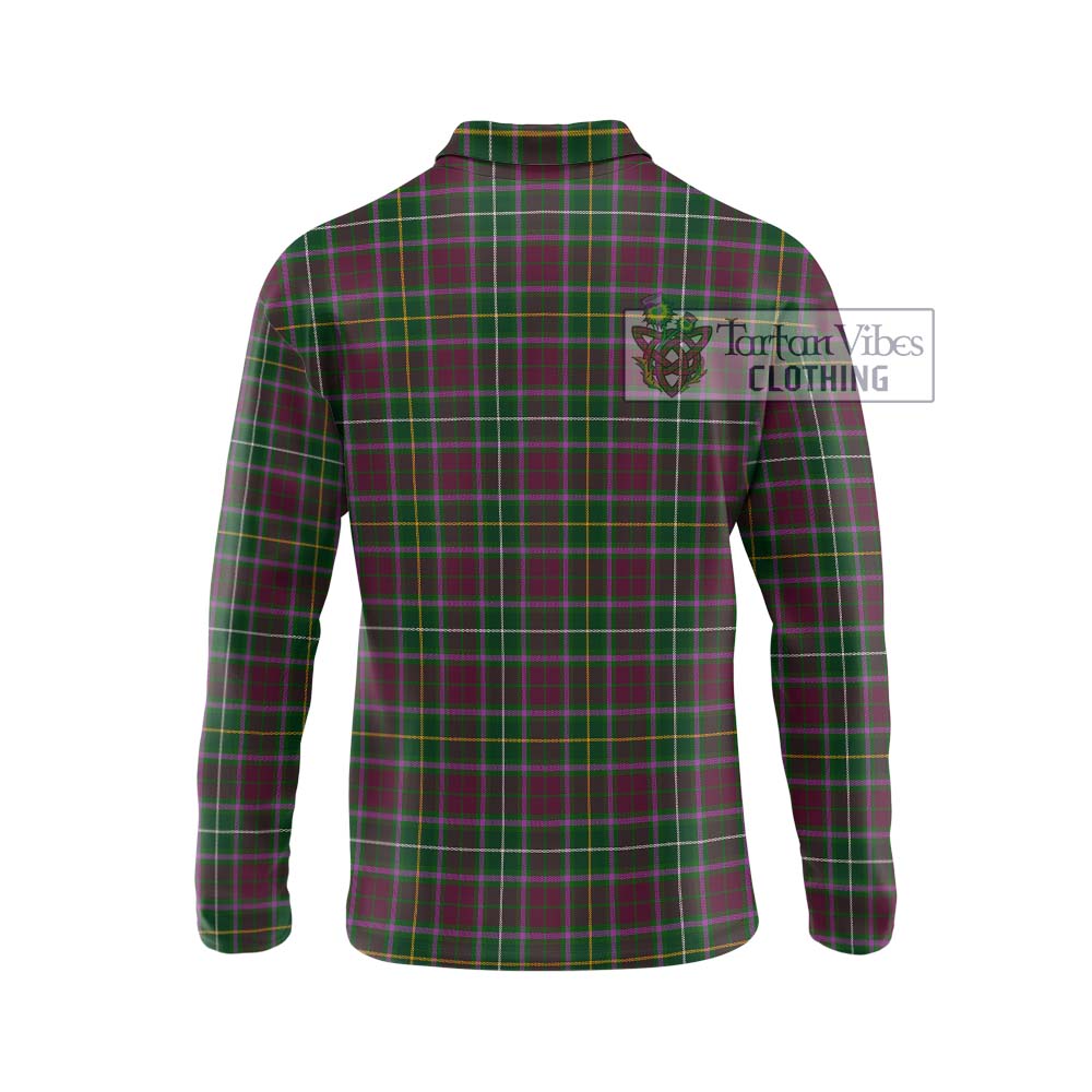 Tartan Vibes Clothing Crosbie Tartan Long Sleeve Polo Shirt with Family Crest DNA In Me Style